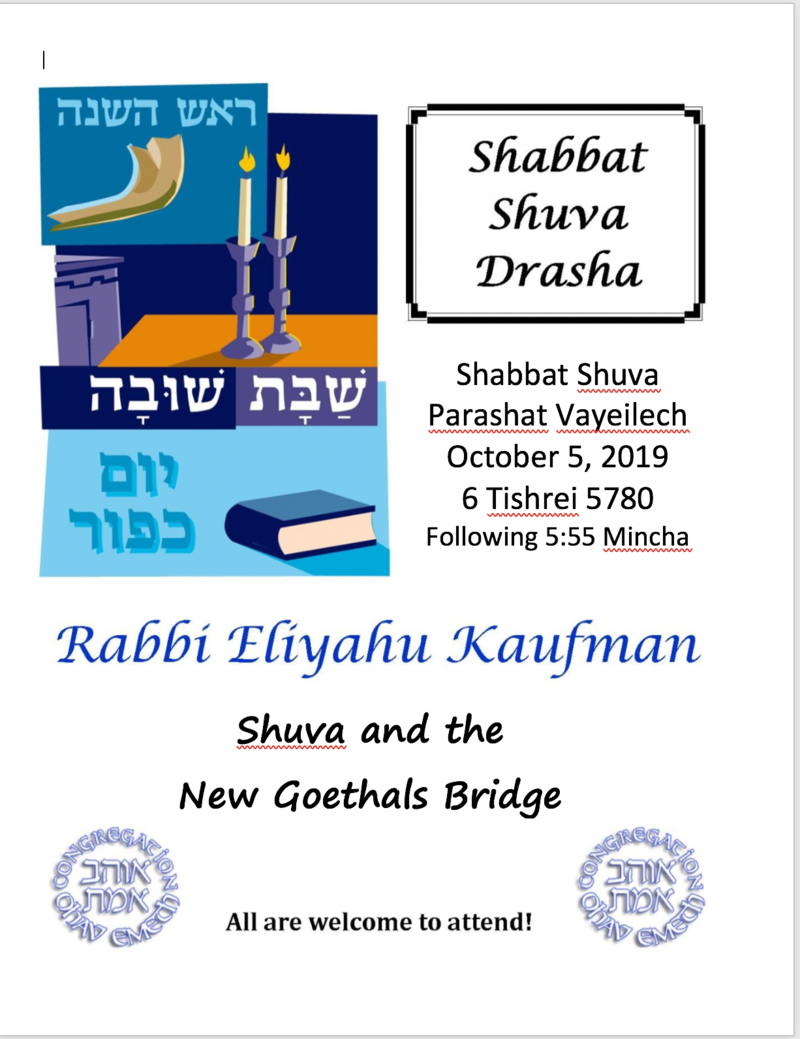 Banner Image for Shabbat Shuva Drasha